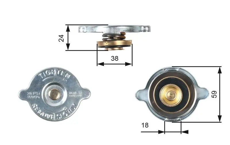 GATES RC125 Radyatör Kapağı A0005016215 resmi