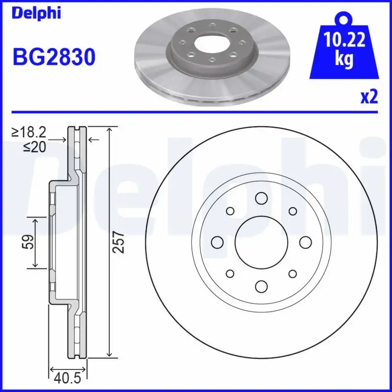 DELPHI BG2830 Ön Fren Diski resmi
