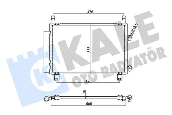 KALE 343110 Klima Radyatörü 884600D050 resmi