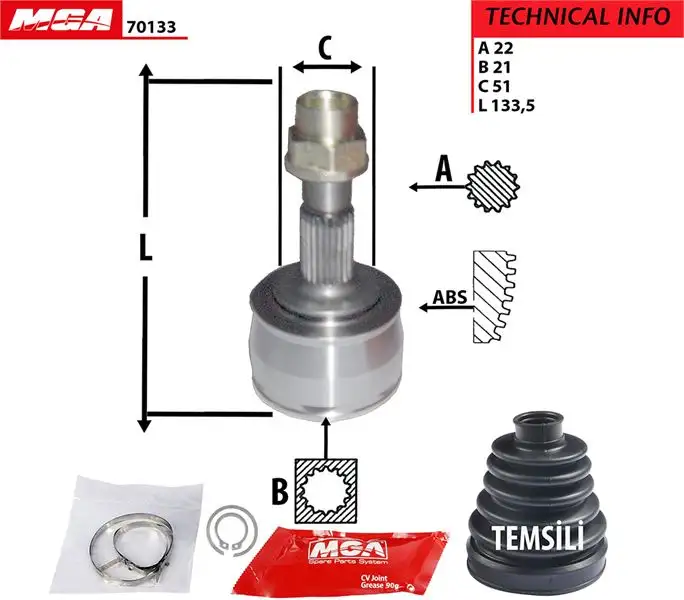 MGA 70133 Aks Kafası (Dış) 46307889 resmi