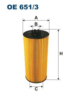FILTRON OE651/3 Yağ Filtresi resmi