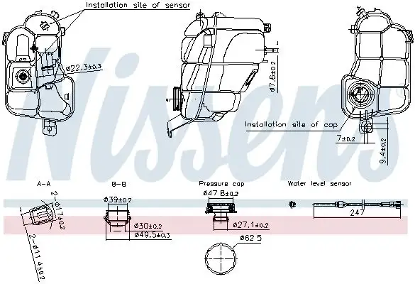 NISSENS 996294 Yedek Su Deposu 6G918K218FA resmi
