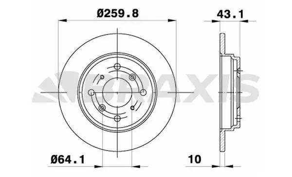 BRAXIS AE0744 Arka Fren Diski 42510SS0000 resmi