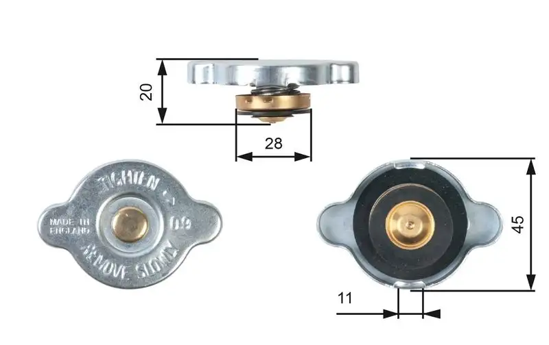 GATES RC124 Radyatör Kapağı resmi