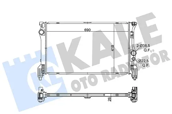KALE 363280 Radyatör A4475010001 resmi