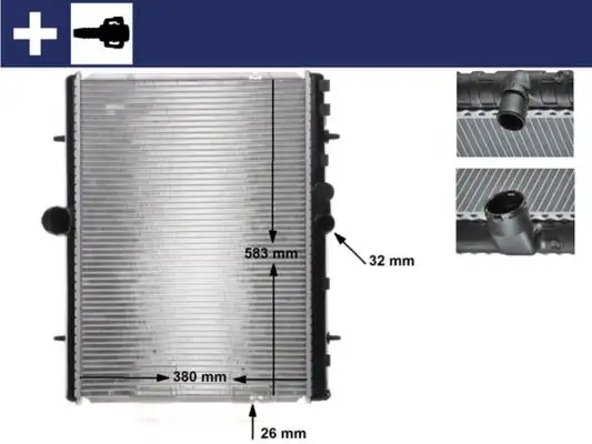 MAHLE CR889000S Radyatör 133368 resmi