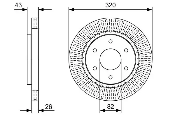 BOSCH 0986479W45 Ön Fren Diski 40206ZC00B resmi