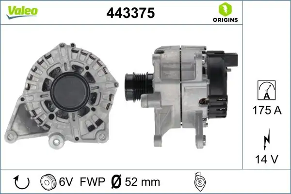 VALEO 443375 Şarj Dinamosu A0009061503 resmi