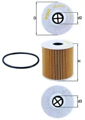 MAHLE OX339/2D Yağ Filtresi resmi
