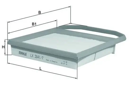 MAHLE LX2841/7 Hava Filtresi A2760940504 resmi
