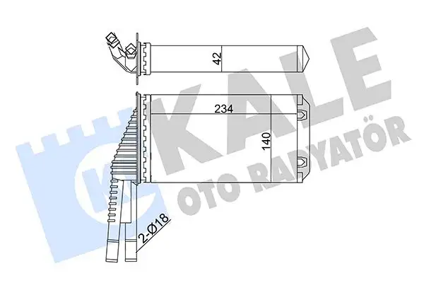 KALE 355265 Kalorifer Radyatörü 870500H010 resmi