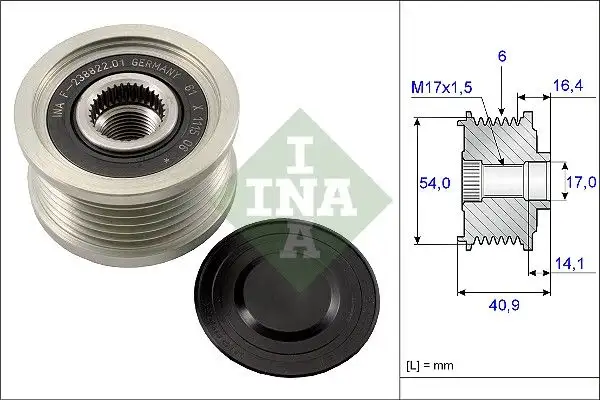 INA 535011210 Alternatör Kasnağı resmi