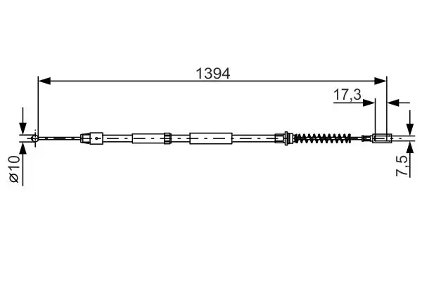 BOSCH 1987482033 El Fren Halatı (Arka) A9064203085 resmi