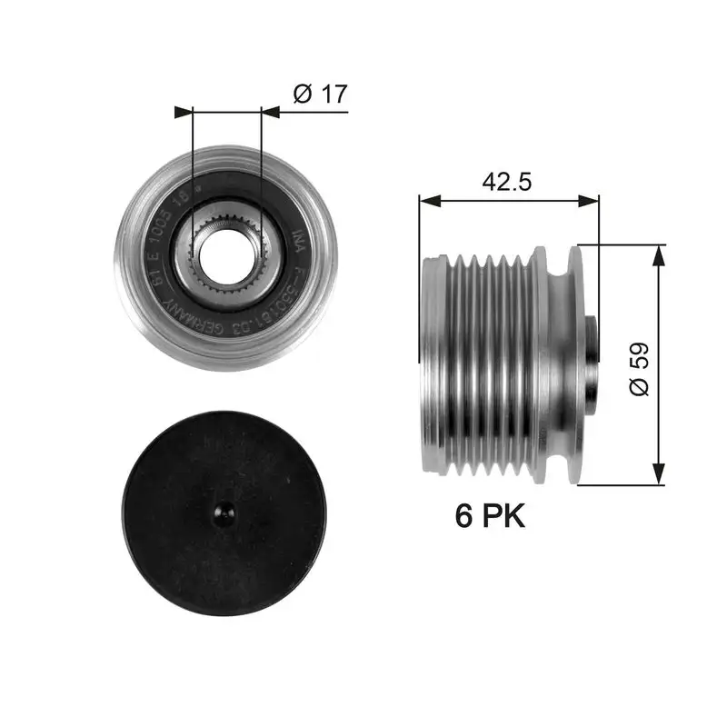 GATES OAP7106 Alternatör Kasnağı 7700110616 resmi