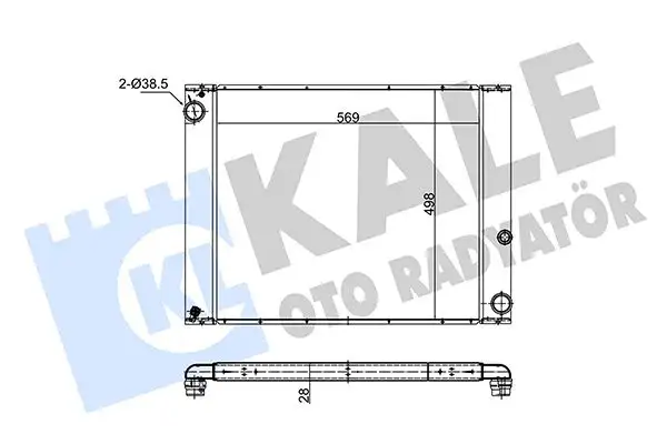 KALE 348665 Radyatör PCC000840 resmi