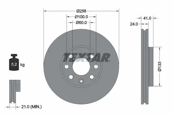 TEXTAR 92091803 Ön Fren Diski resmi