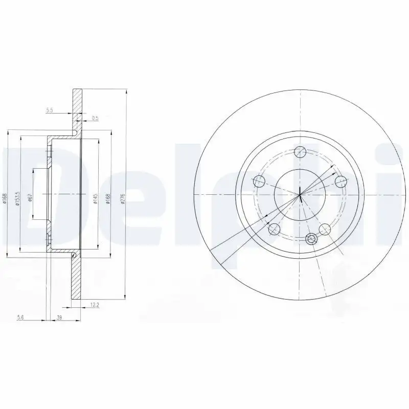 DELPHI BG3840 Ön Fren Diski A1694210012 resmi