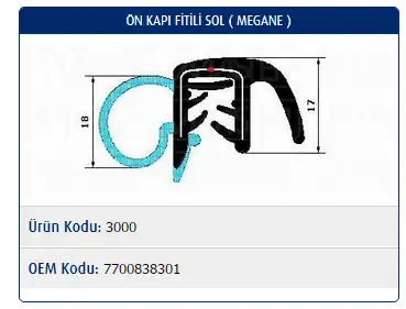 MASTER M3000 Kapı Fitili 7700838301 resmi