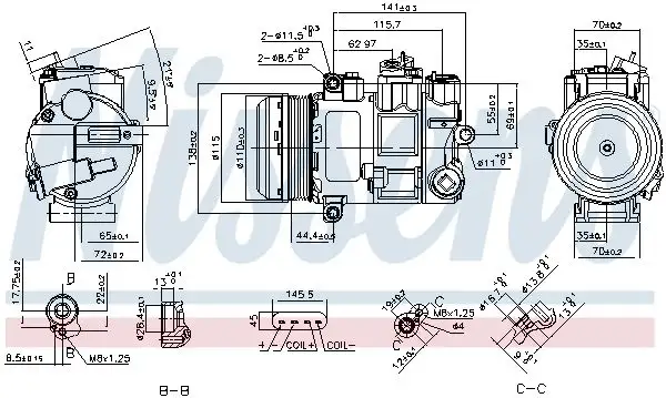 NISSENS 890696 Klima Kompresörü A0032302911 resmi
