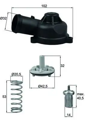 MAHLE TI24483D Termostat resmi