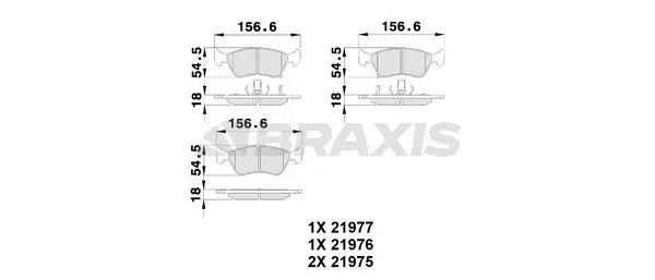 BRAXIS AB0230 Ön Fren Balatası resmi