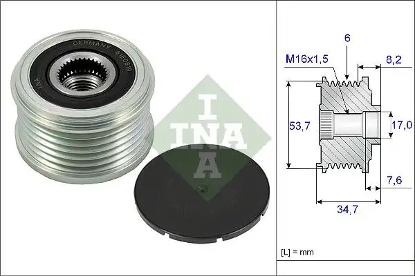 INA 535022410 Alternatör Kasnağı resmi