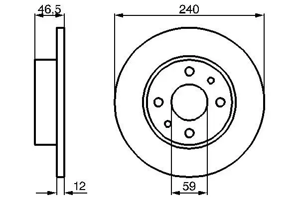 BOSCH 0986478353 Ön Fren Diski 71738423 resmi