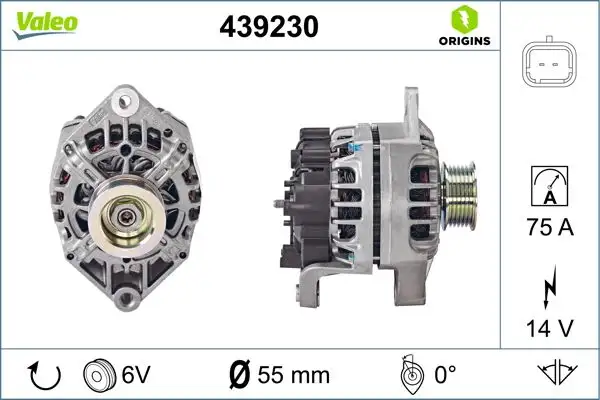 VALEO 439230 Şarj Dinamosu resmi