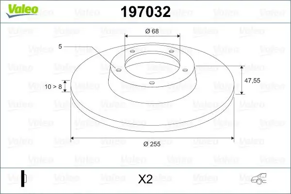 VALEO 197032 Arka Fren Diski 4B0615601B resmi