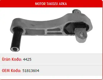 MASTER M4425 Motor Takozu (Arka) 51813604 resmi