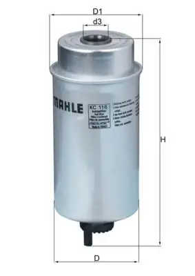MAHLE KC116 Yakıt Filtresi resmi