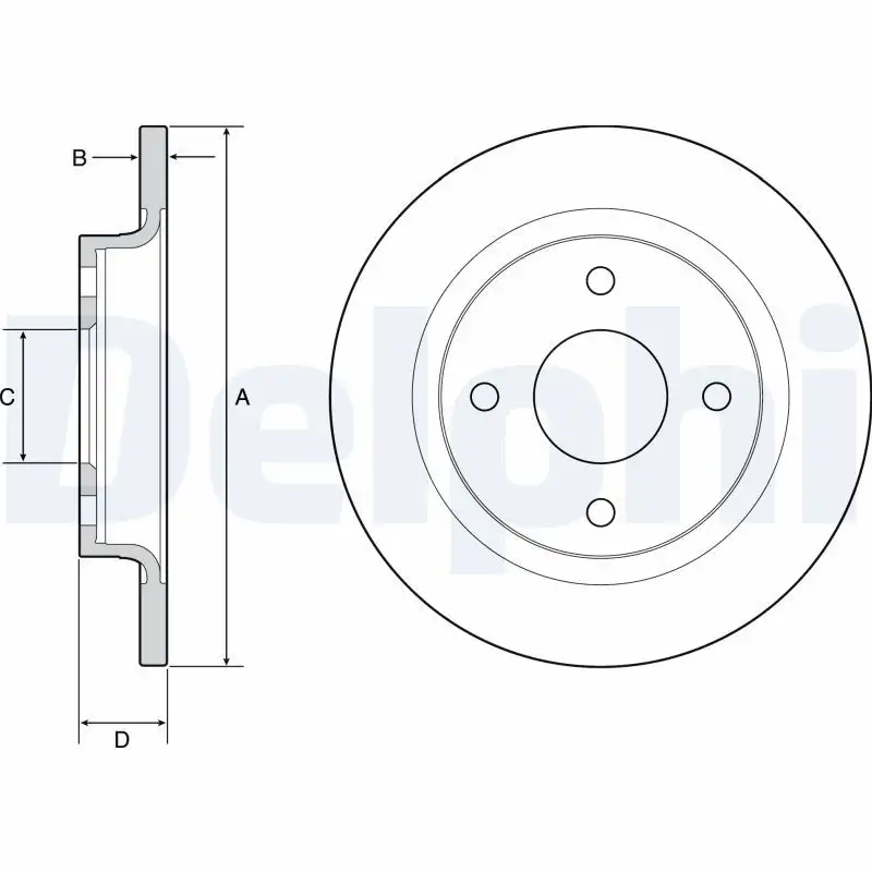 DELPHI BG4954C Arka Fren Diski H1BC2A315AB resmi