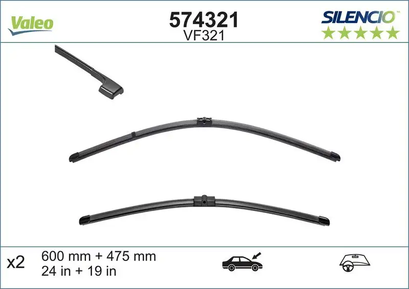 VALEO 574321 Silecek Süpürgesi (Takım) resmi