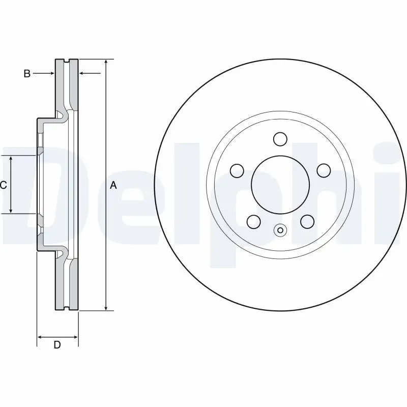 DELPHI BG4965C Ön Fren Diski 2Q0615301H resmi