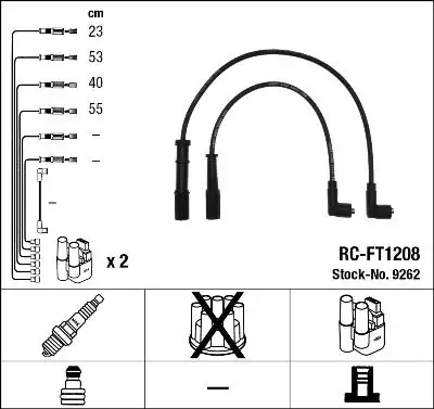 NGK 9262 (RCFT1208) Buji Kablosu 55202897 resmi