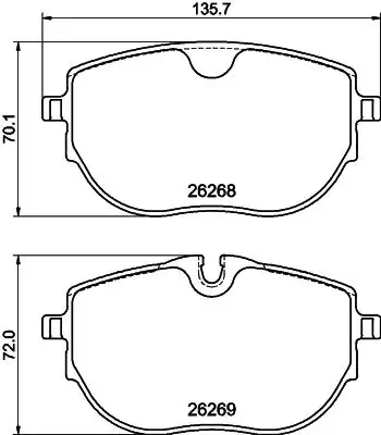 HELLA 8DB355040-921 Ön Fren Balatası resmi