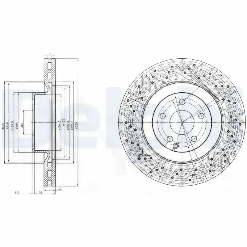 DELPHI BG9057 Ön Fren Diski A2214211112 resmi