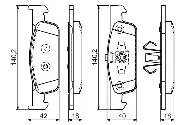 BOSCH 0986TB3172 Ön Fren Balatası 410605612R resmi