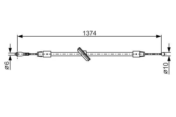 BOSCH 1987482312 El Fren Halatı (Ön) A9064202885 resmi