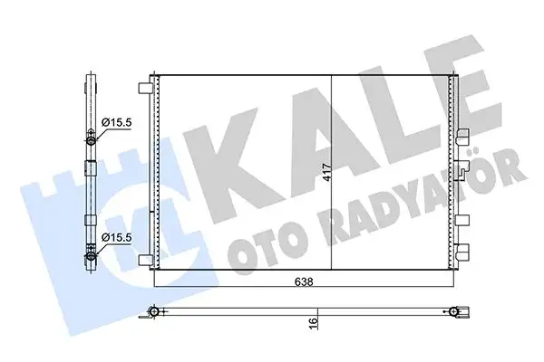 KALE 352575 Klima Radyatörü 8200325004 resmi