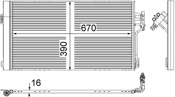 MAHLE AC761000S Klima Radyatörü A6398350370 resmi