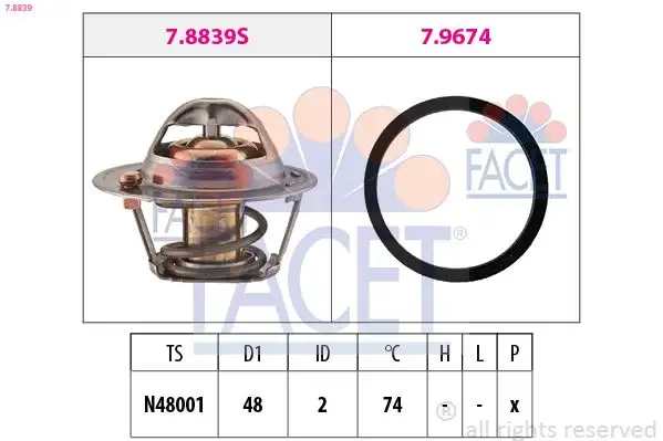 FACET 7.8839 Termostat 4M5G8575YA resmi