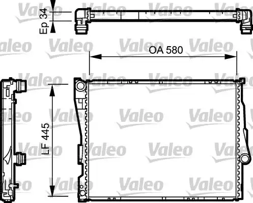 VALEO 734276 Radyatör 17119071518 resmi