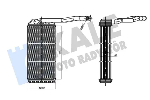 KALE 360190 Kalorifer Radyatörü JEF100280 resmi