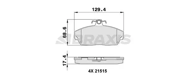 BRAXIS AA0153 Ön Fren Balatası SFP100360 resmi