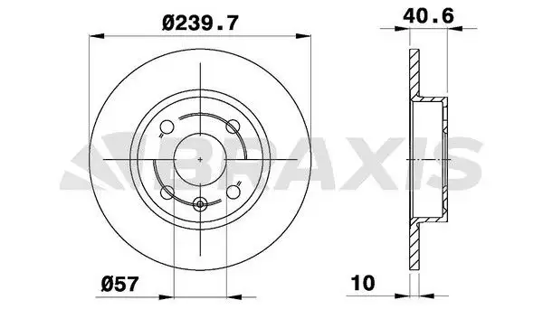 BRAXIS AE0396 Arka Fren Diski resmi
