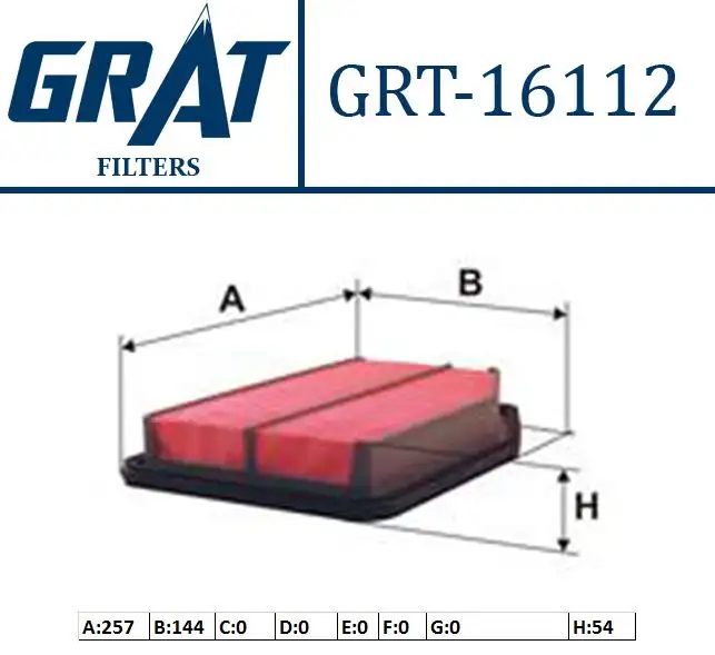 GRAT 16112 Hava Filtresi 281131R100 resmi