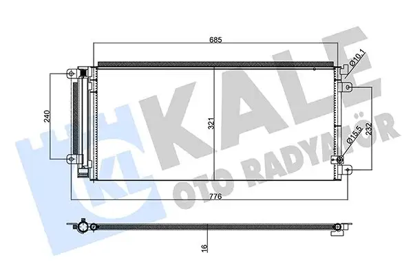 KALE 358090 Klima Radyatörü 80100TBCA01 resmi