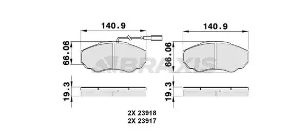 BRAXIS AB0146 Ön Fren Balatası resmi