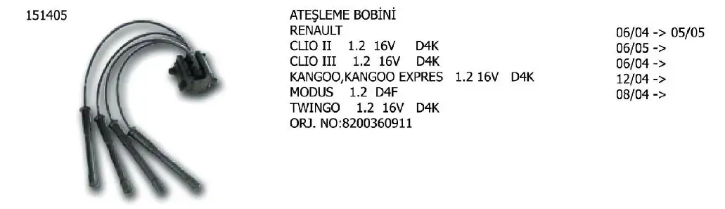 ÜNÜVAR 151405-2 Bobin resmi